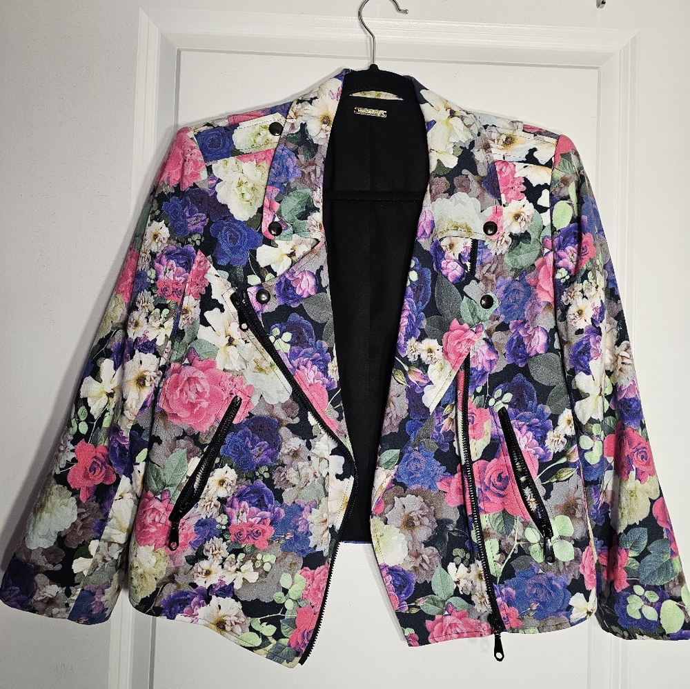 Rebecca Minkoff Floral 3/4 Sleeve Jacket